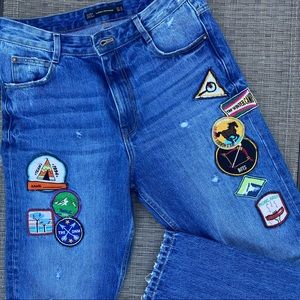 Zara Trafaluc Patch Jeans
